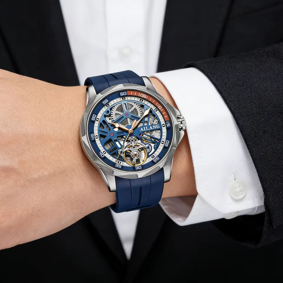 Montre en verre incurvé durable 8206 AILANG