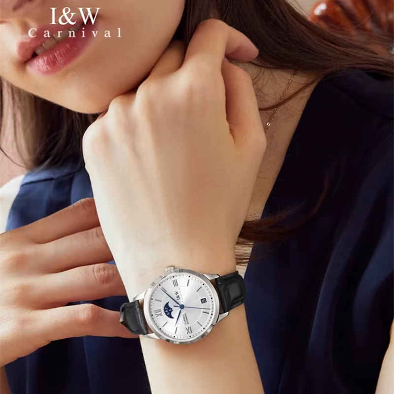 CARNIVAL marque de luxe montre mécanique pour femmes dames mode saphir mouvement automatique montres étanche Reloj Mujer