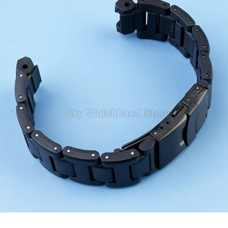 Pour Casio PRO TREK – bracelet de montre en plastique et acier noir
