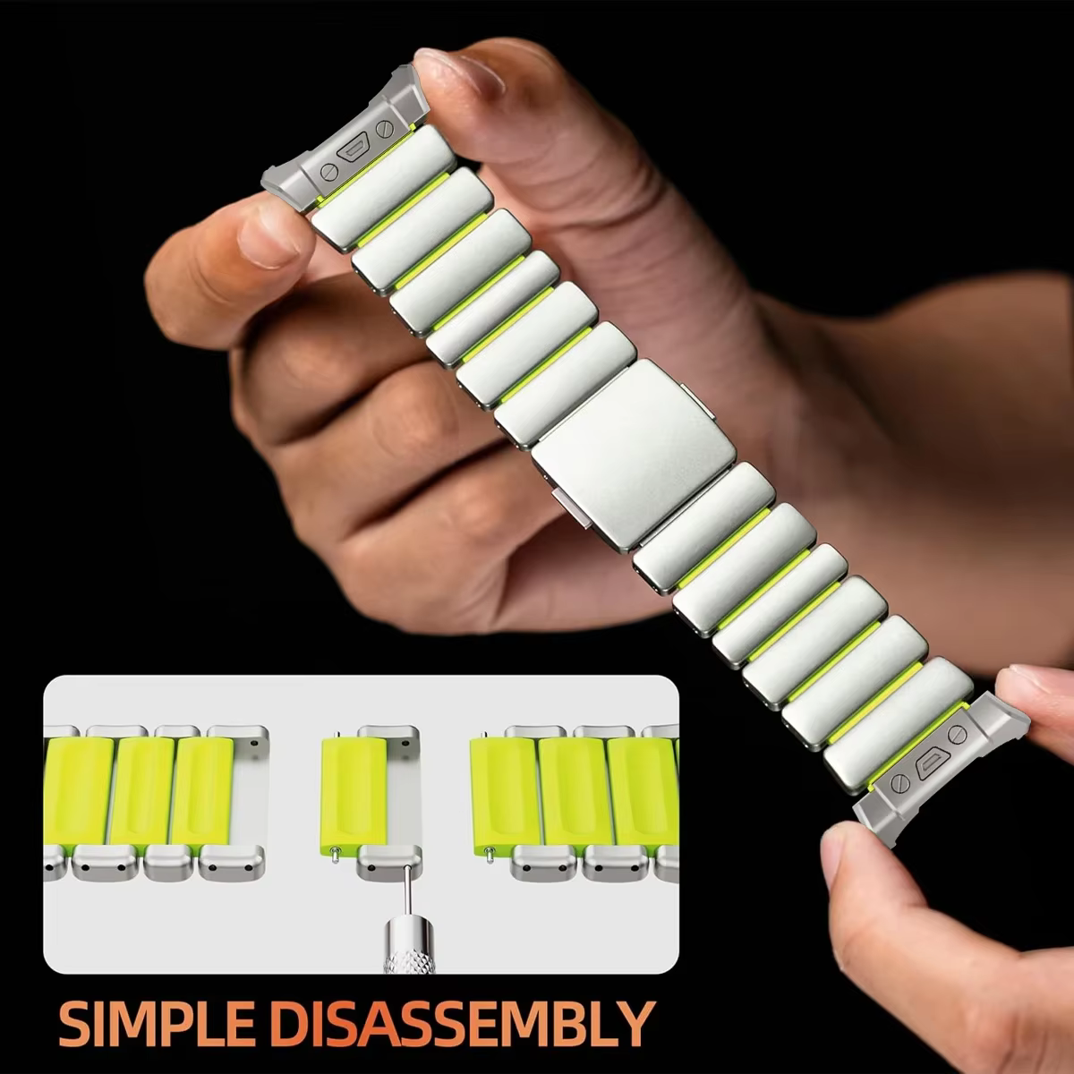 Bracelet magnétique en métal pour Samsung Galaxy Watch Ultra 2025