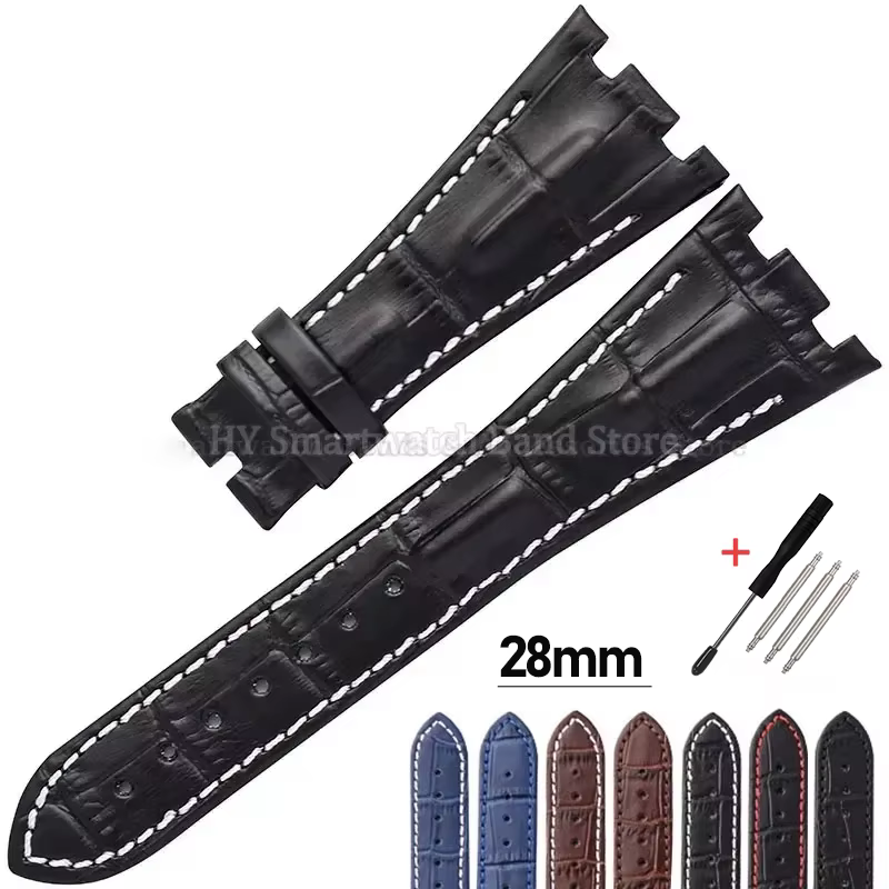 Bracelet de montre en cuir de 28mm