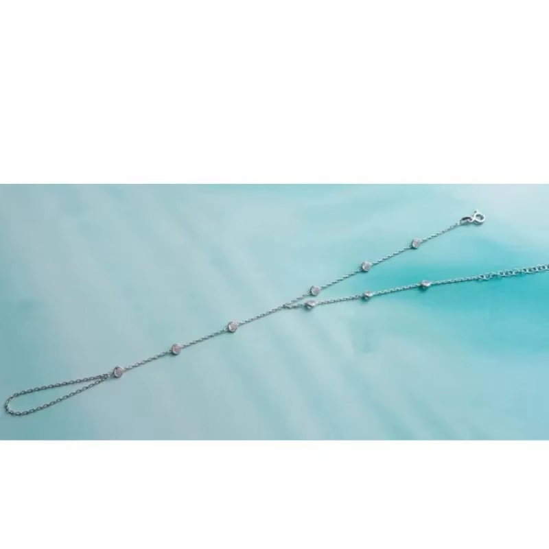 Bracelet en cristal de zircon complet pour femmes et adolescentes, bracelet délicat à la mode avec chaîne de doigt en CZ, bijoux cadeaux pour elle