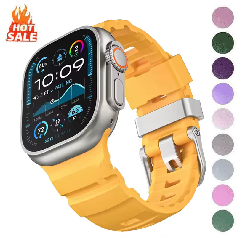 Bracelet en Silicone Trail pour Apple Watch Ultra 3 2 49mm