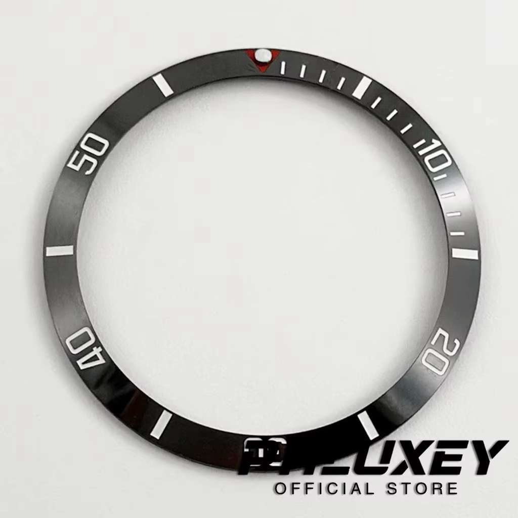 Insert de lunette de montre noir en céramique/aluminium