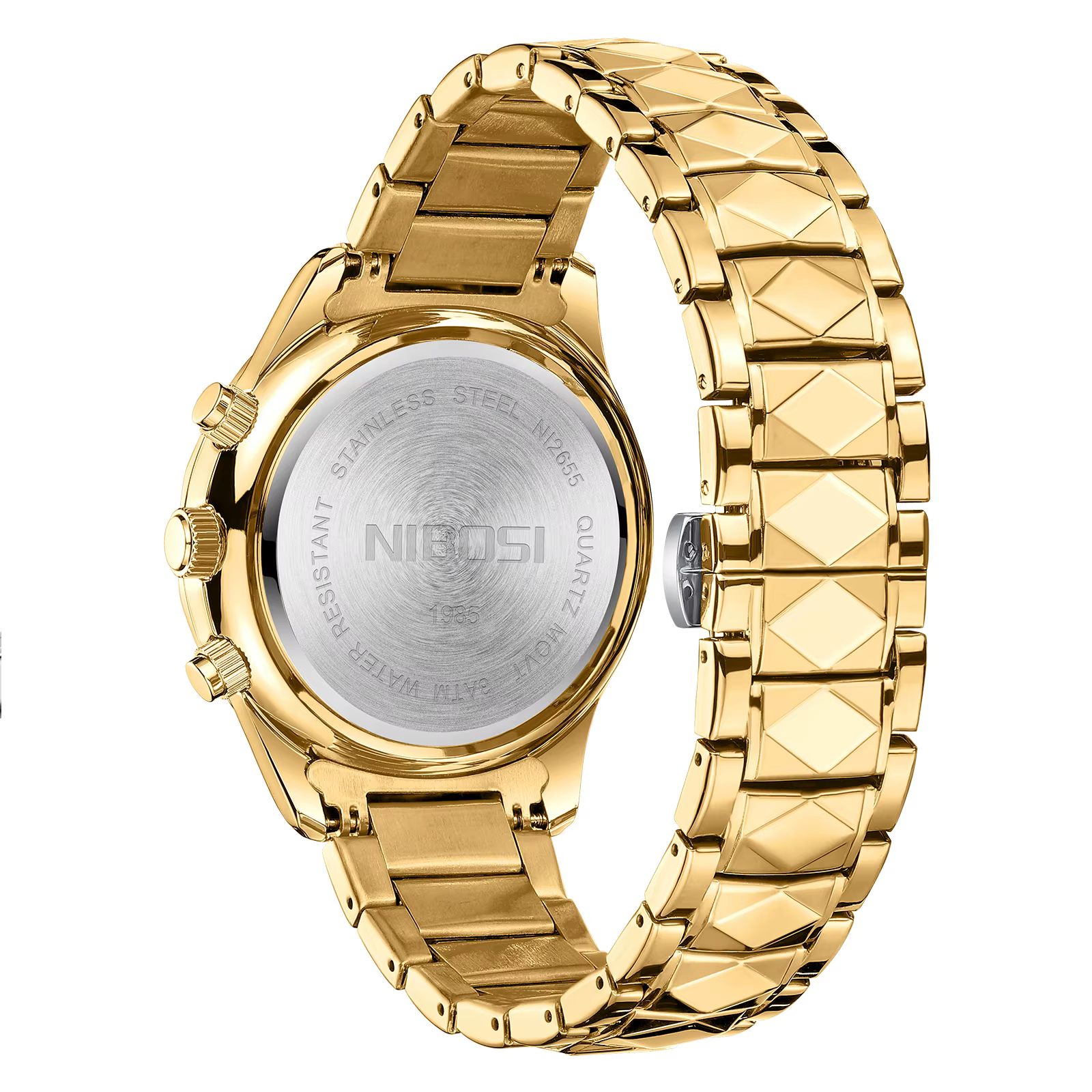 NIBOSI montres pour hommes de luxe étanche lumineux mode robe montre à Quartz décontracté analogique chronographe or noir montre-bracelet
