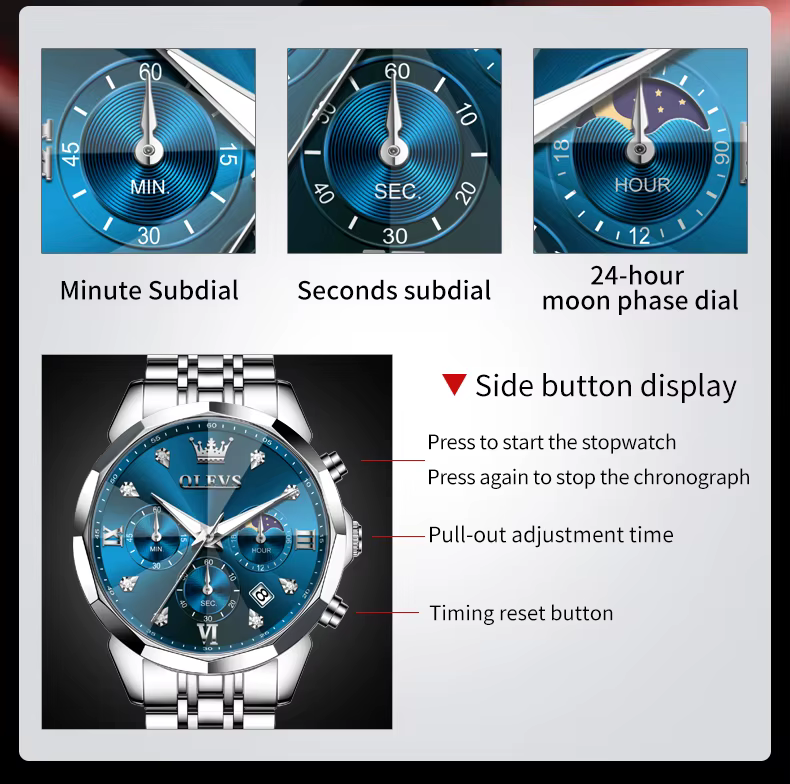 Montre-bracelet pour homme OLEVS 3670
