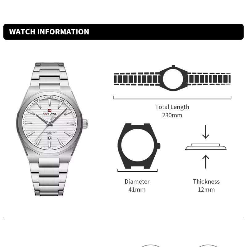 NAVIFORCE – montre de luxe pour hommes