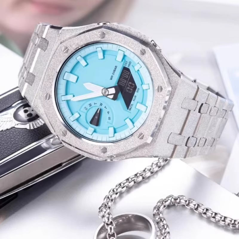 Kit de modification de bracelet en acier inoxydable pour Casio G-SHOCK GA2110 GA-2100 GM2100