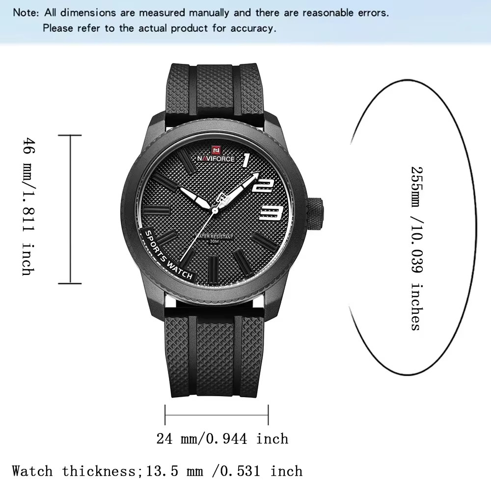 NAVIFORCE Top marque de luxe hommes montre-bracelet étanche homme montre Orange caoutchouc Sport militaire affaires Quartz mâle horloge cadeau 9202