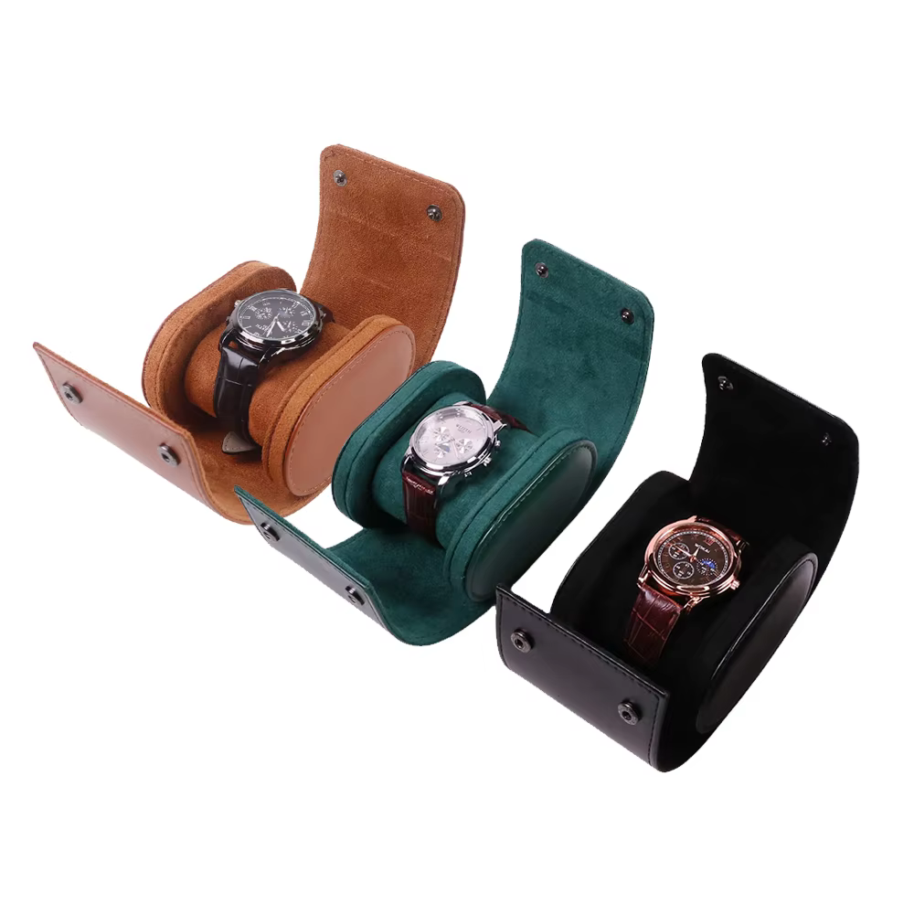 Boîte de rangement pour montre en cuir PU