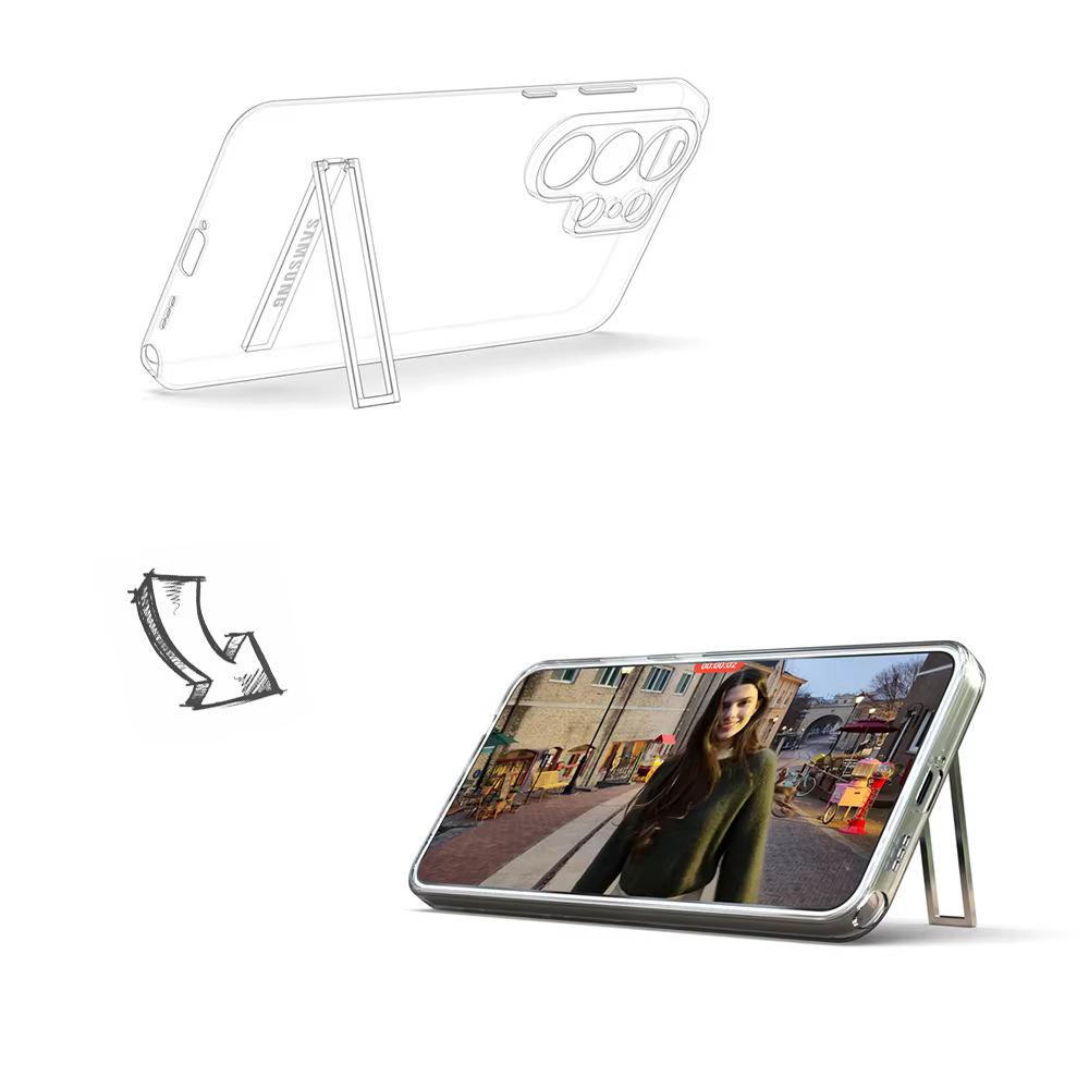 Étui de protection avec support pour Samsung Galaxy S26, S26 Plus, S26 Ultra, S26+, S25, S24
