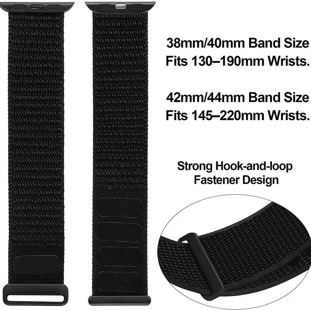 Bracelet en nylon respirant confortable pour Apple Watch
