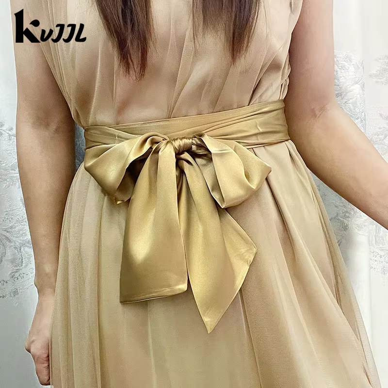 Ruban en satin large avec nœud 9,5x250cm multicolore, ceinture DIY pour femmes et filles, décoration de robe