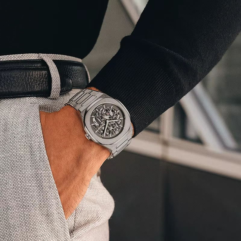 DANIEL GORMAN luxe automatique hommes mécanique squelette sport étanche lumineux montre-bracelet haut de gamme verre saphir