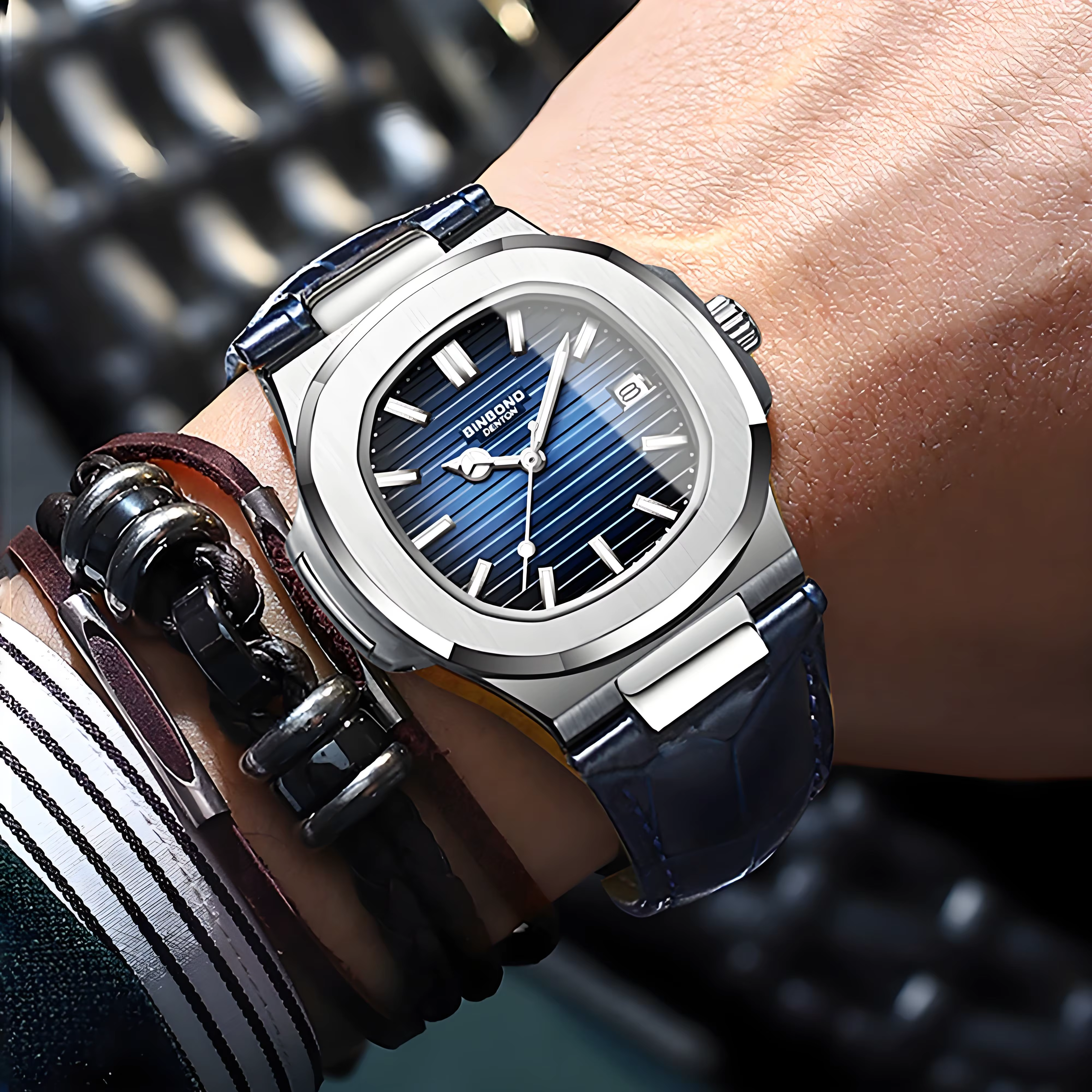 BINBOND – montre-bracelet à Quartz pour hommes