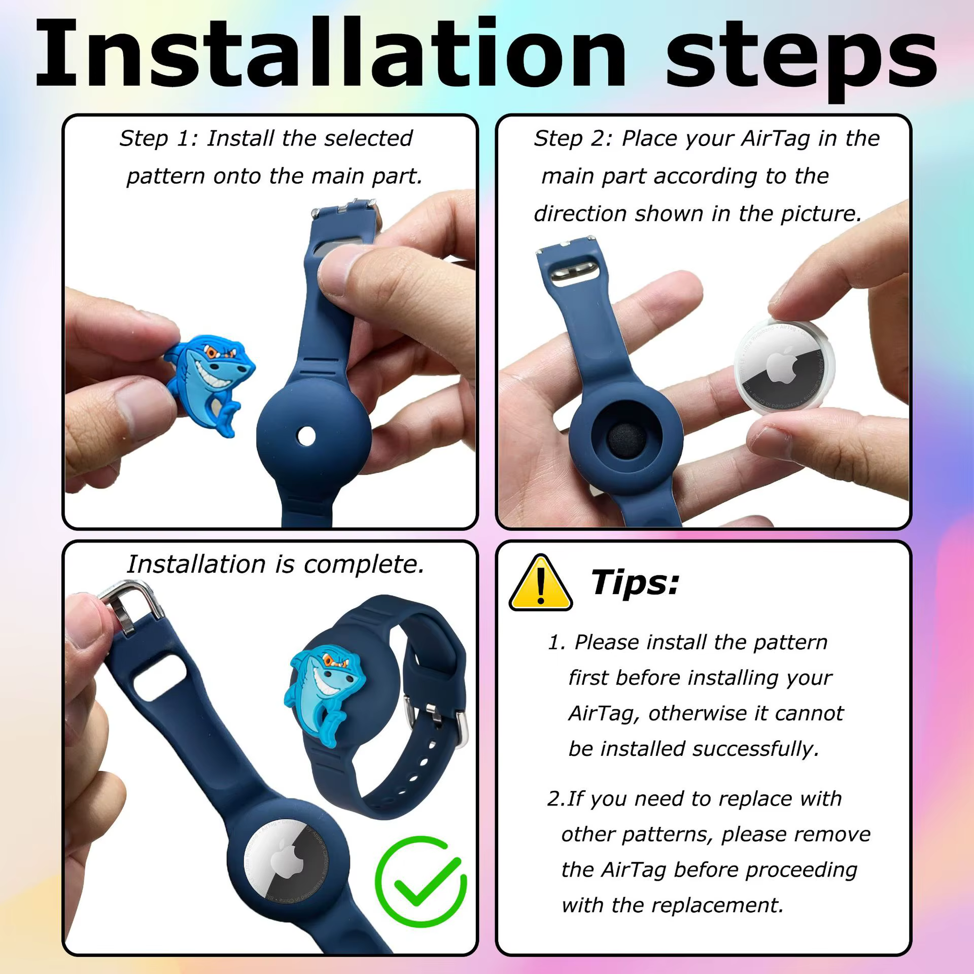 Bracelets étanches pour enfants - Bracelet en silicone souple avec traceur caché - Support