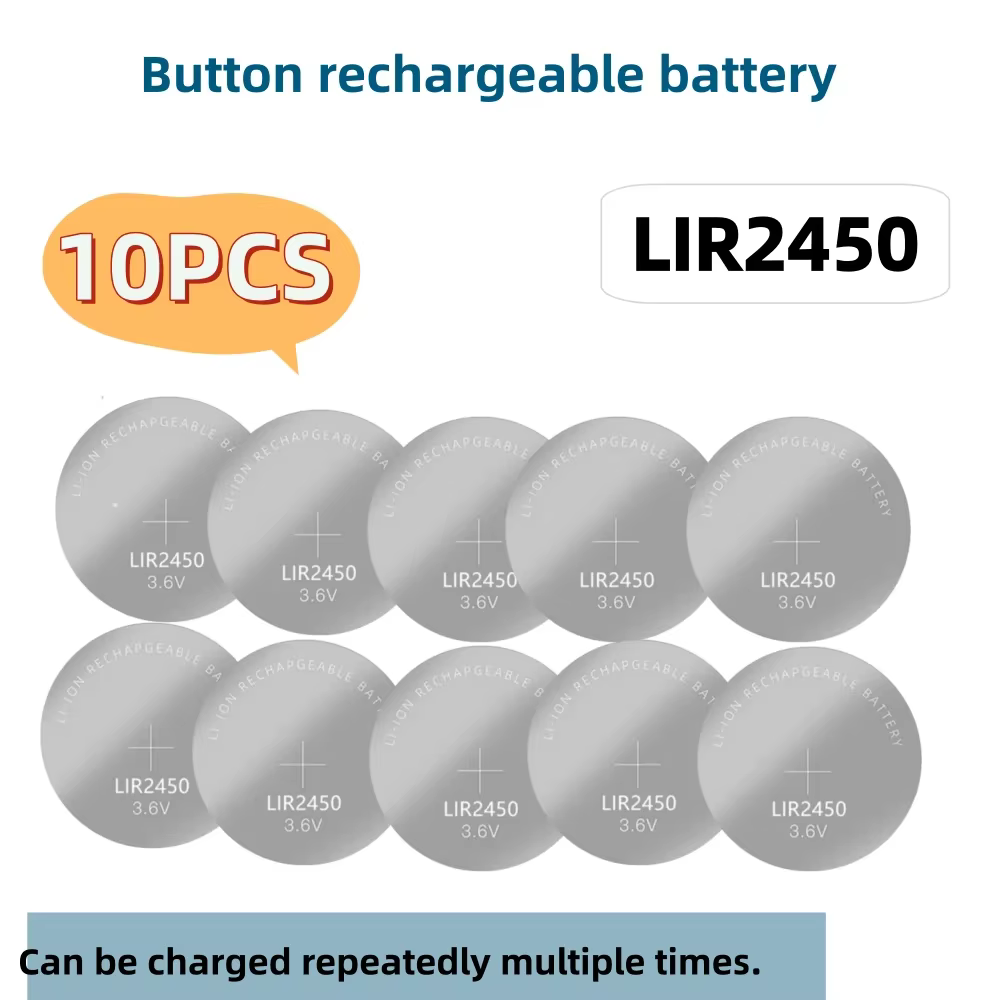 2-10 pièces LIR2430 LIR2450 batterie Rechargeable CR2430 CR2450 charge au Lithium peut remplacer pour les montres