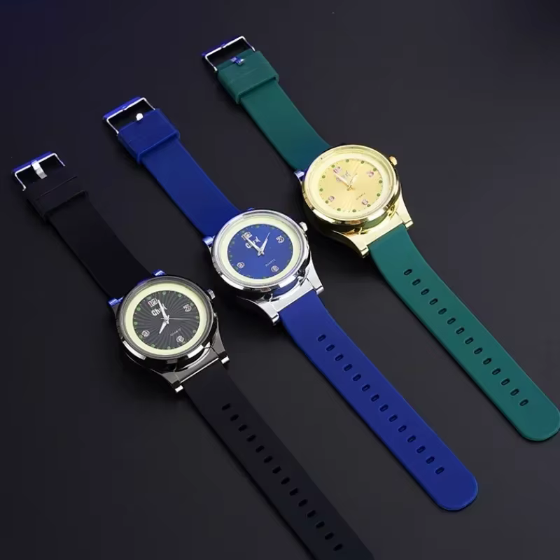 Montre allume-cigare 2 en 1, montre-bracelet coupe-vent en tungstène, chargeur USB, montre de sport pour garçons, allume-cigare, cadeaux