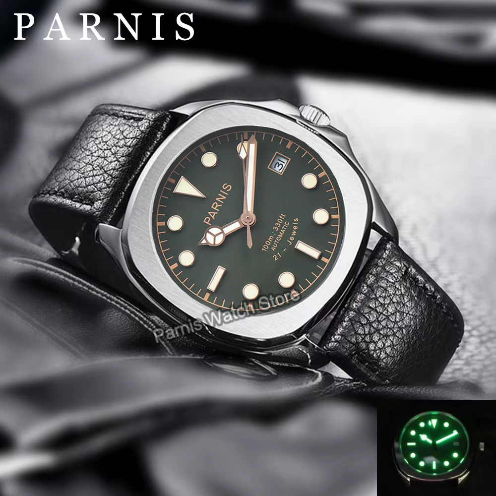 Parhéritage-Montre-bracelet en acier inoxydable pour homme