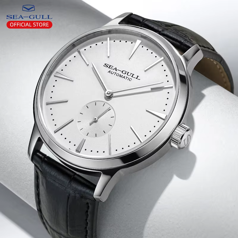 Seagull nouvelle montre d'affaires montres mécaniques pour hommes 50 m étanche en cuir Valentine