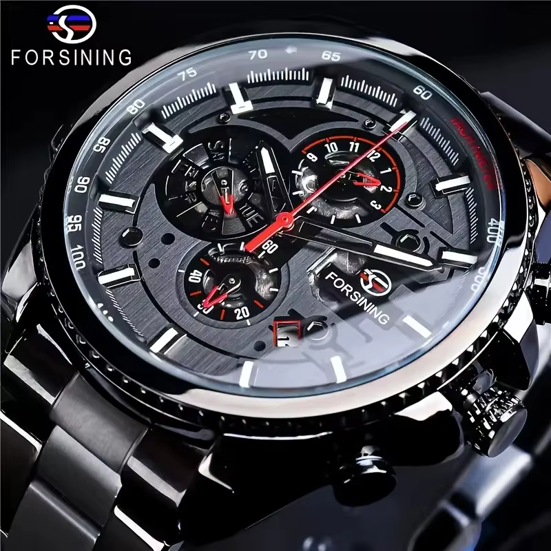 Montre mécanique automatique pour homme - Design squelette élégant