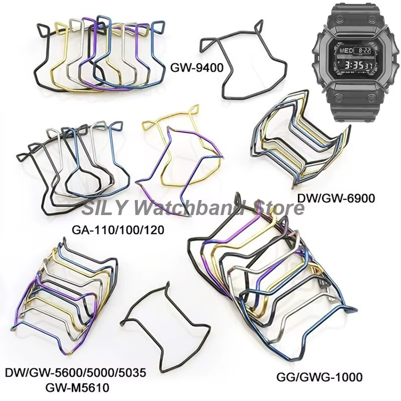 Protection de montre en métal pour Casio DW5600/5610/6900 GA100 GA2100 GA700 GG1000 GWG1000 – Accessoires
