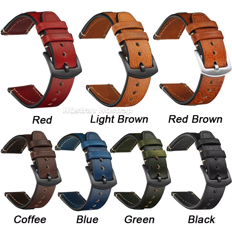 Bracelet en cuir rétro pour Rolex et Omega