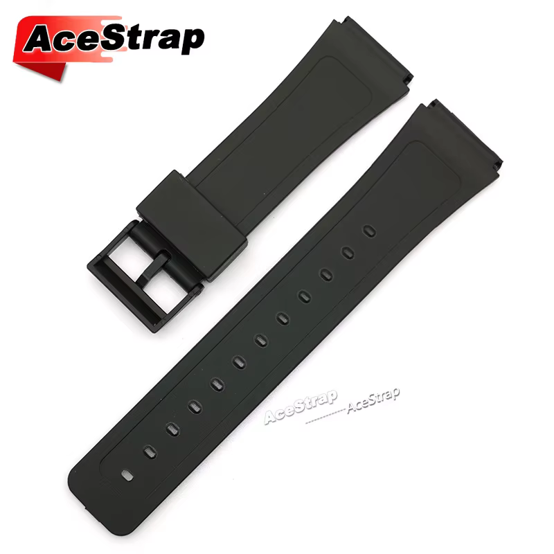 Bracelet de montre en caoutchouc noir 12mm 14mm 16mm 18mm 20mm 22mm