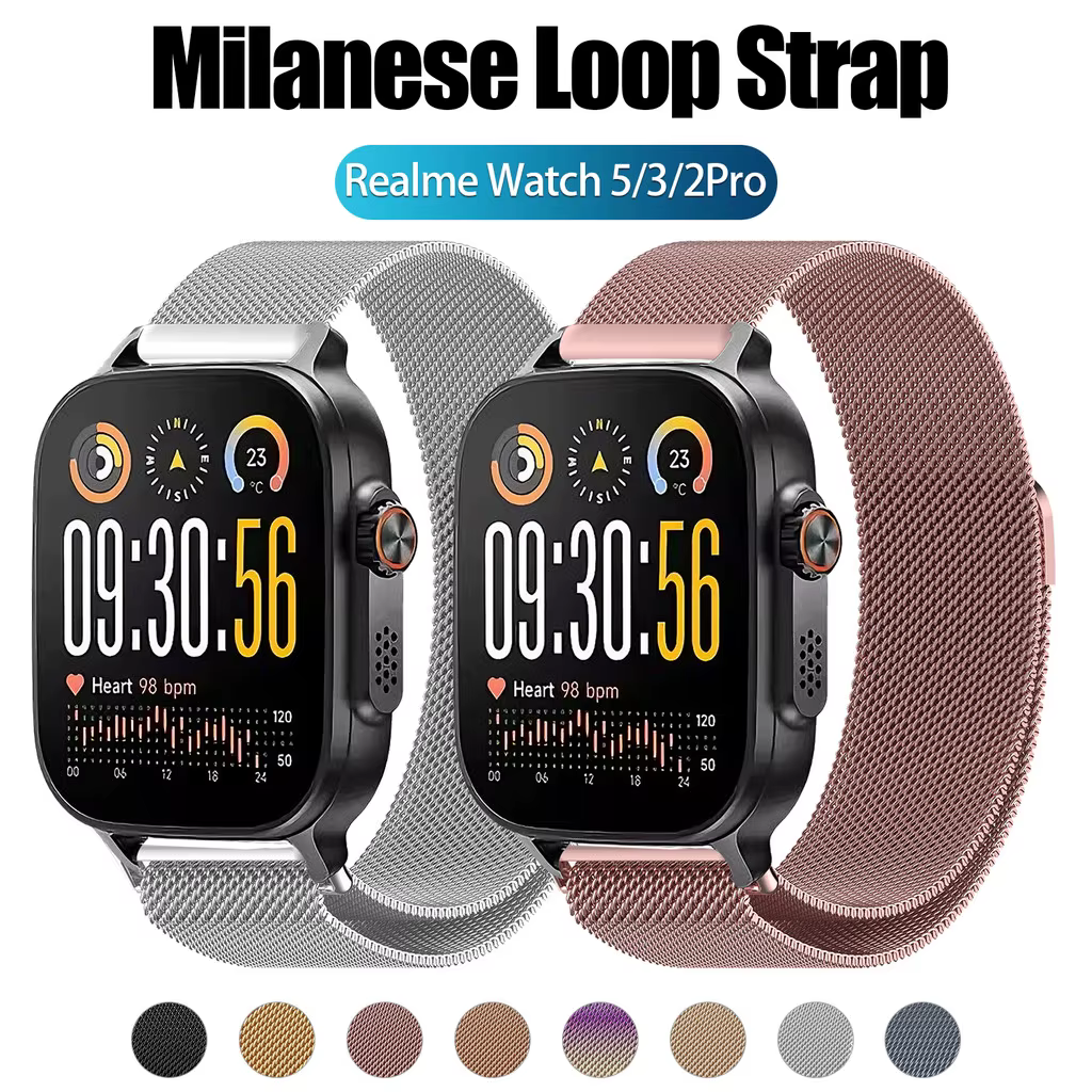 Bracelet à boucle magnétique pour montre Realme 5