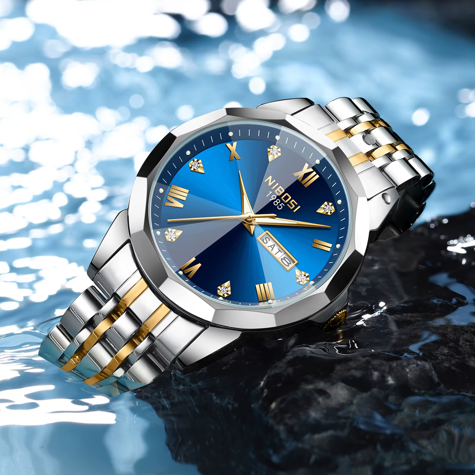 Montres mécaniques automatiques étanches pour hommes
