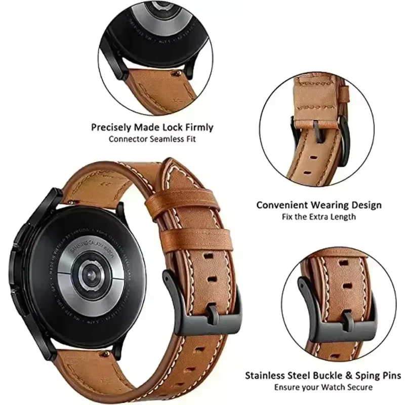 Bracelet de montre en cuir pour Amazfit Active 2