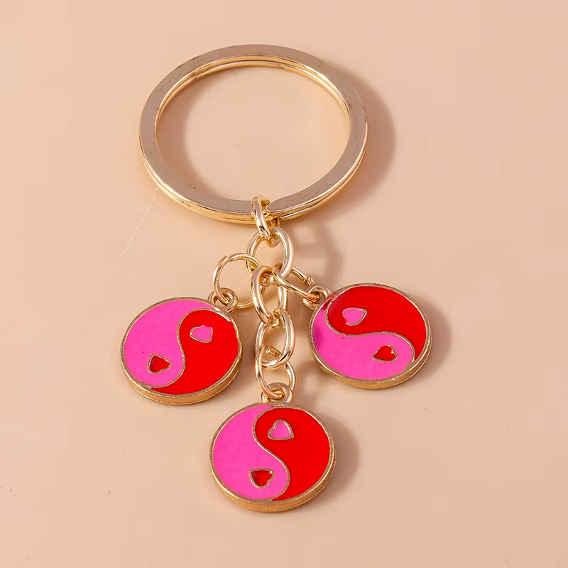 Porte-clés traditionnel chinois Tai Chi pour clé de voiture, cadeaux Souvenirs pour femmes et hommes, pendentif de sac à main, accessoires de bijoux à faire soi-même
