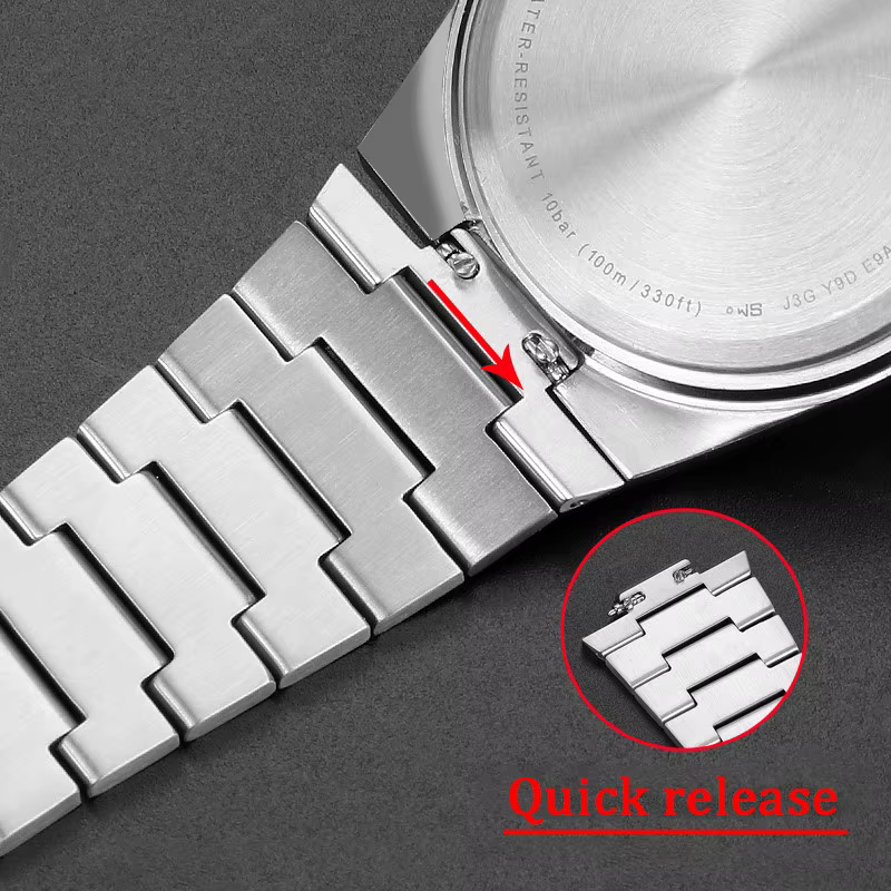 Bracelet en acier inoxydable massif pour la série Tissot PRX 35MM/40MM