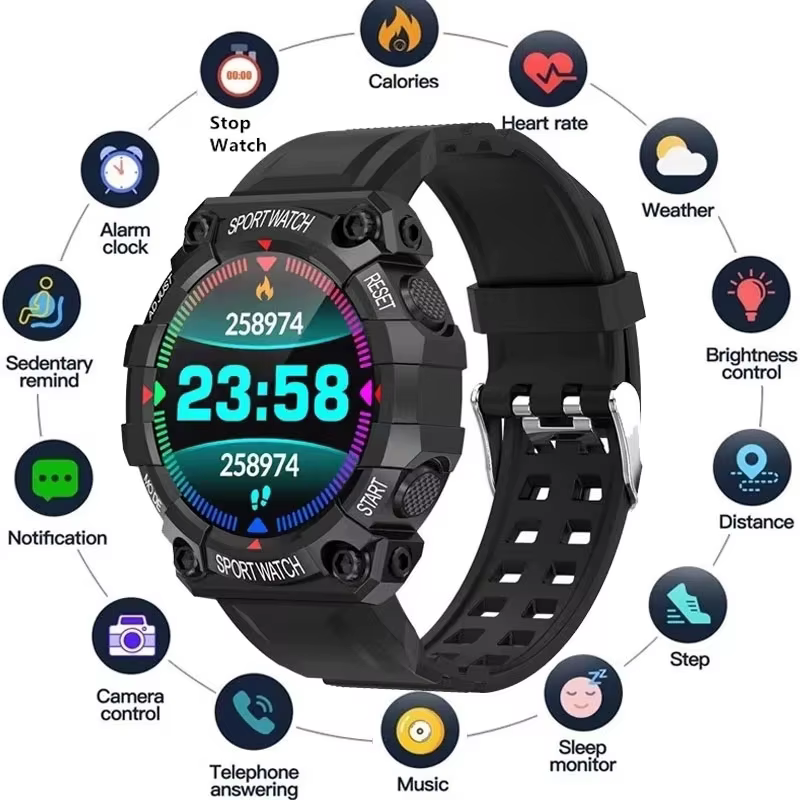 Y56 montres intelligentes hommes femmes Bluetooth Smartwatch rond tactile Bracelet intelligent Fitness