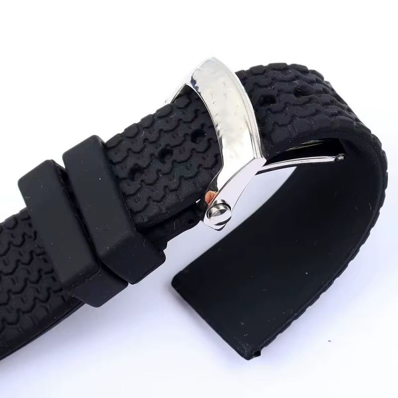 Bracelet de montre en caoutchouc de Silicone souple et Durable, adapté à Chopard Mille Miglia/GTS – 21mm 23mm, bracelet noir étanche, fermoir à déploiement