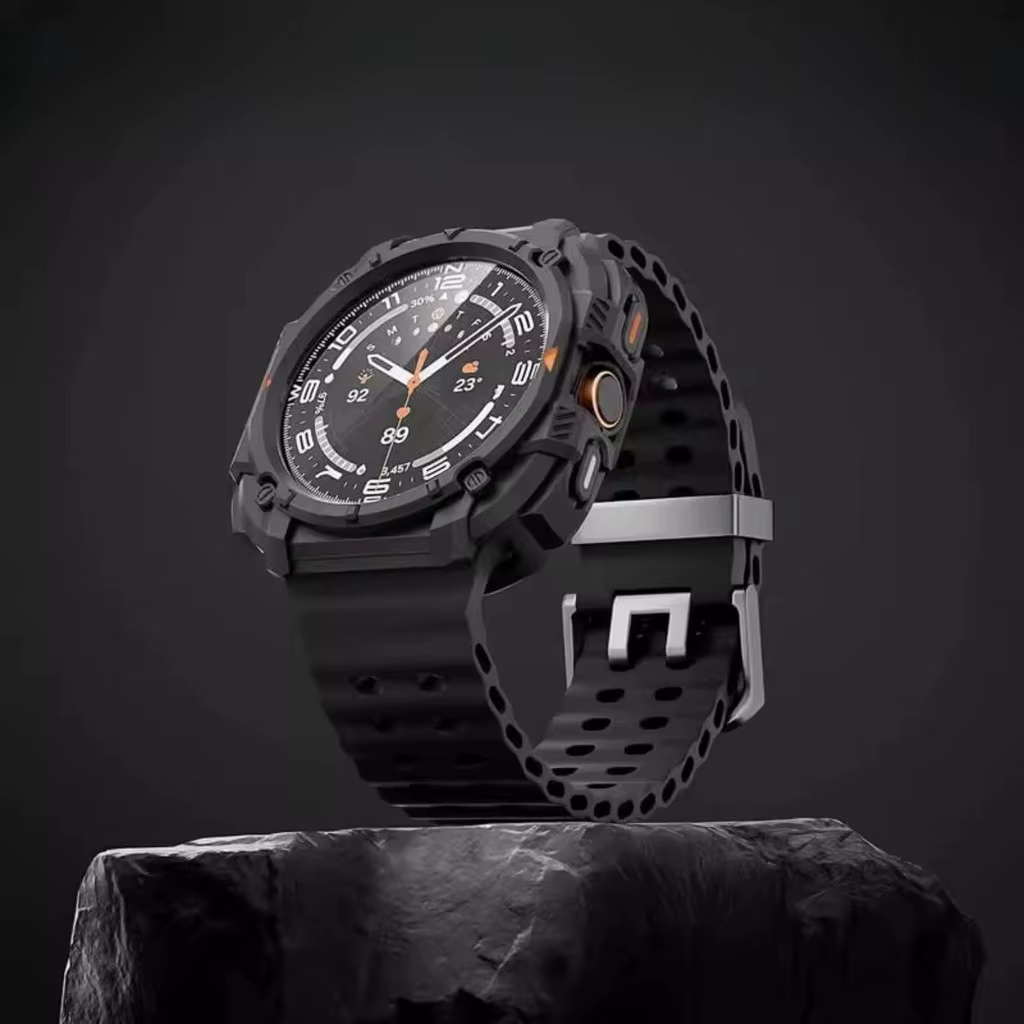 Nouvel étui + bracelet pour Samsung Galaxy Watch Ultra (2025) 47 mm, Ultra (2024) 47 mm, bracelet sport en silicone, bracelet de montre, housse de protection