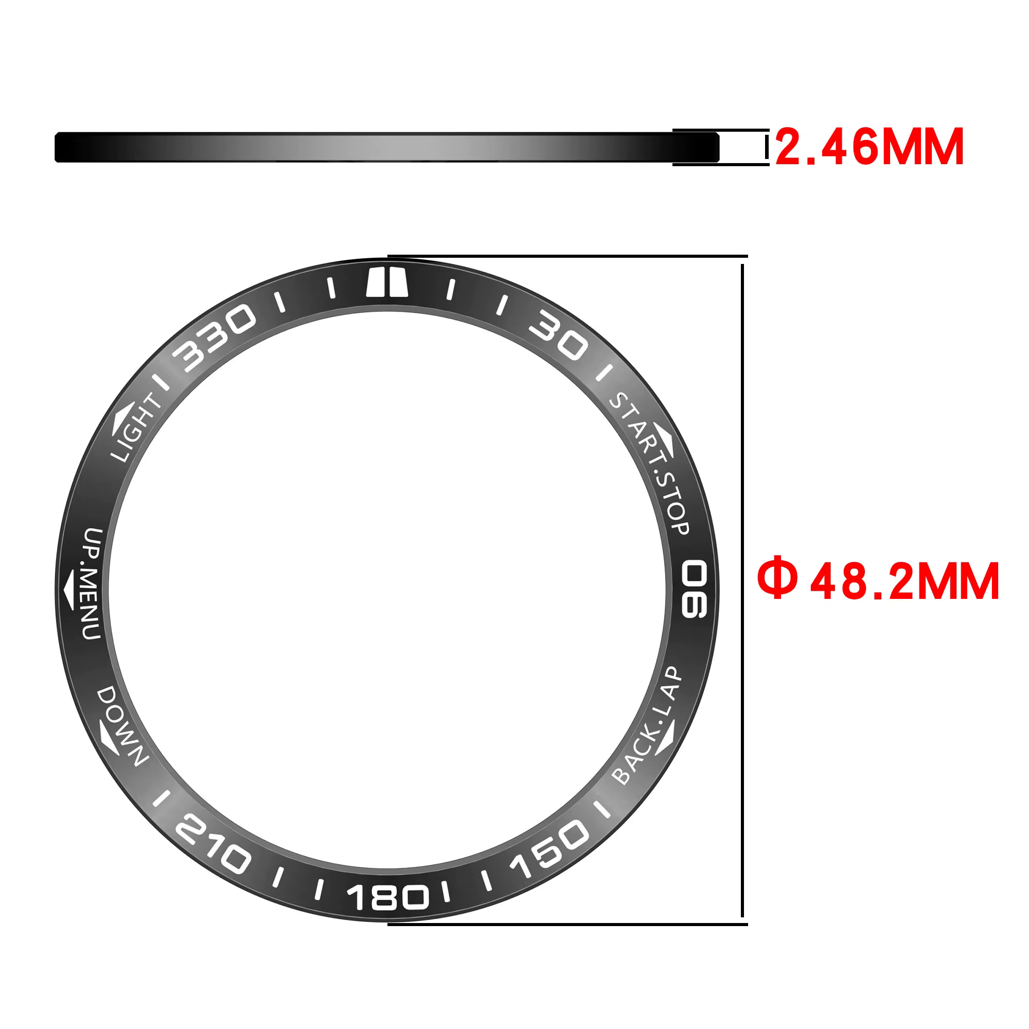 Lunette d'anneau en métal pour Garmin Fenix 8 AMOLED 47mm 51mm
