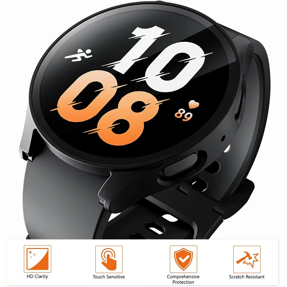 Étui de montre en verre trempé + PC pour Samsung Galaxy Watch7/6/5/4 40/44mm