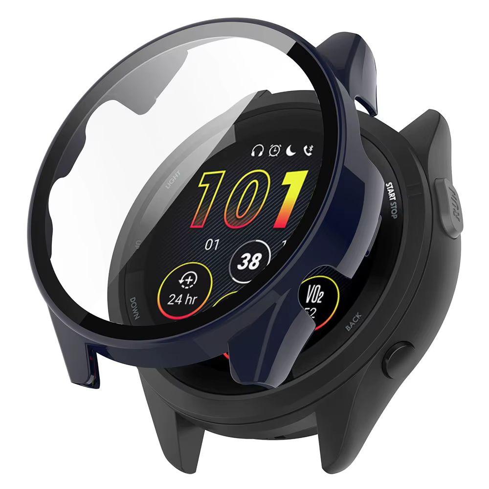 Boîtier PC + protecteur d'écran en verre pour Garmin Forerunner 165/165 Music