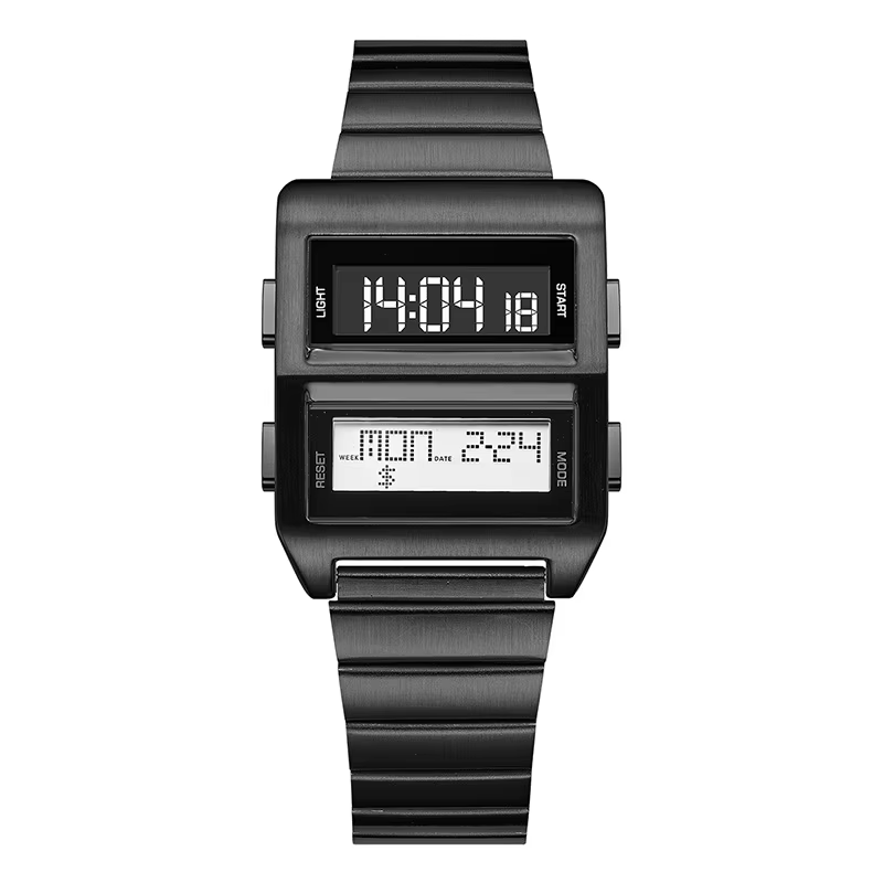Homme chronographe compte à rebours montre numérique pour hommes mode Sport de plein air montre-bracelet