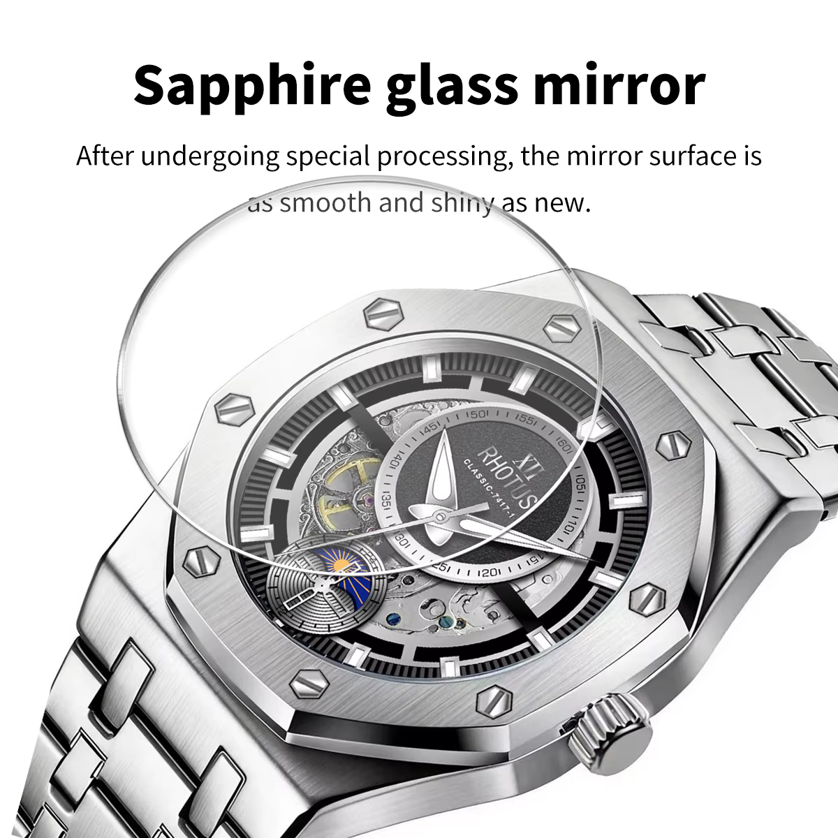 RHOTUS Montre mécanique automatique pour homme