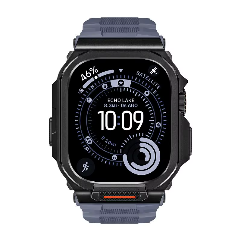 Bracelet d'intégration robuste avec étui pour Apple Watch 46mm 49mm