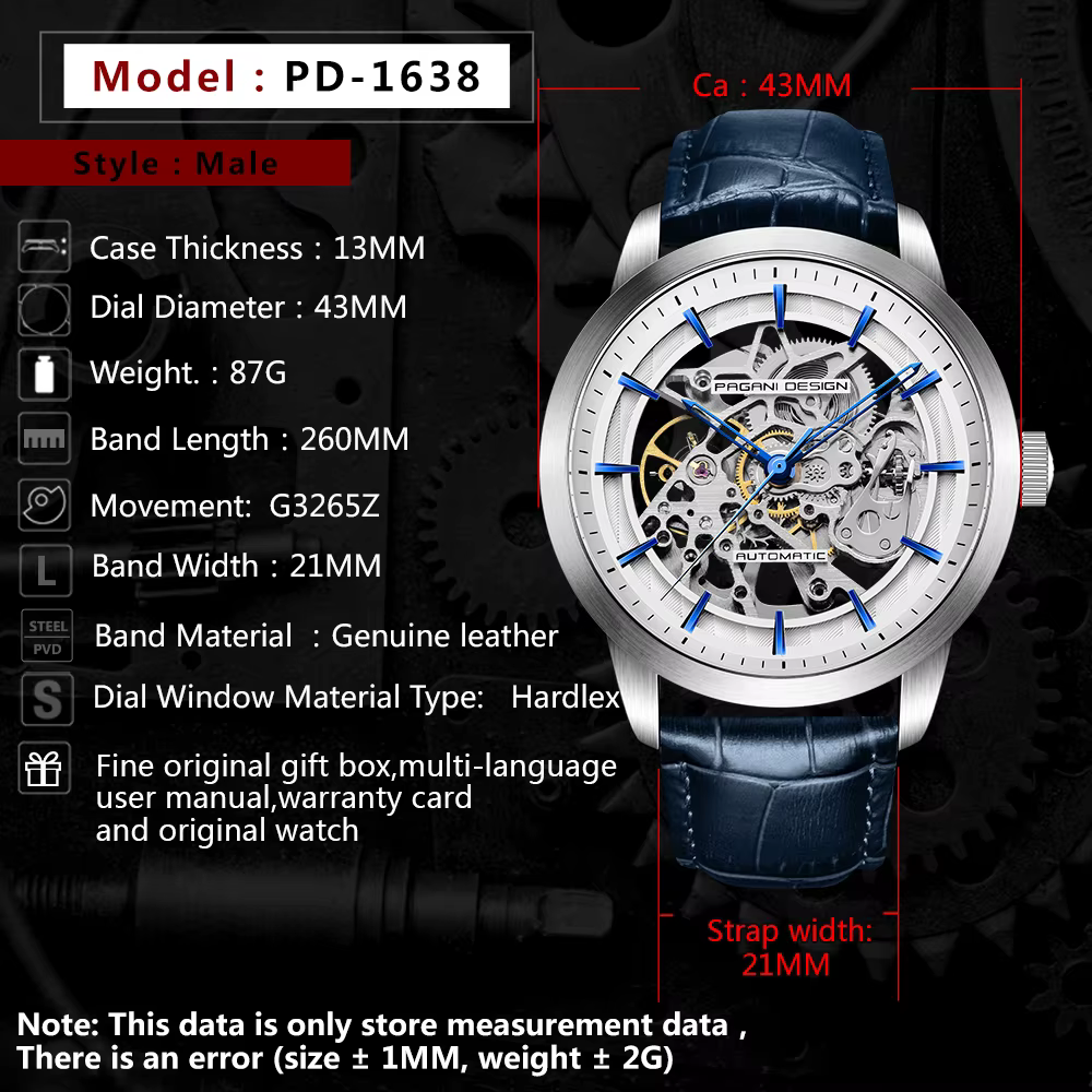 Montre pour homme PAGANI DESIGN