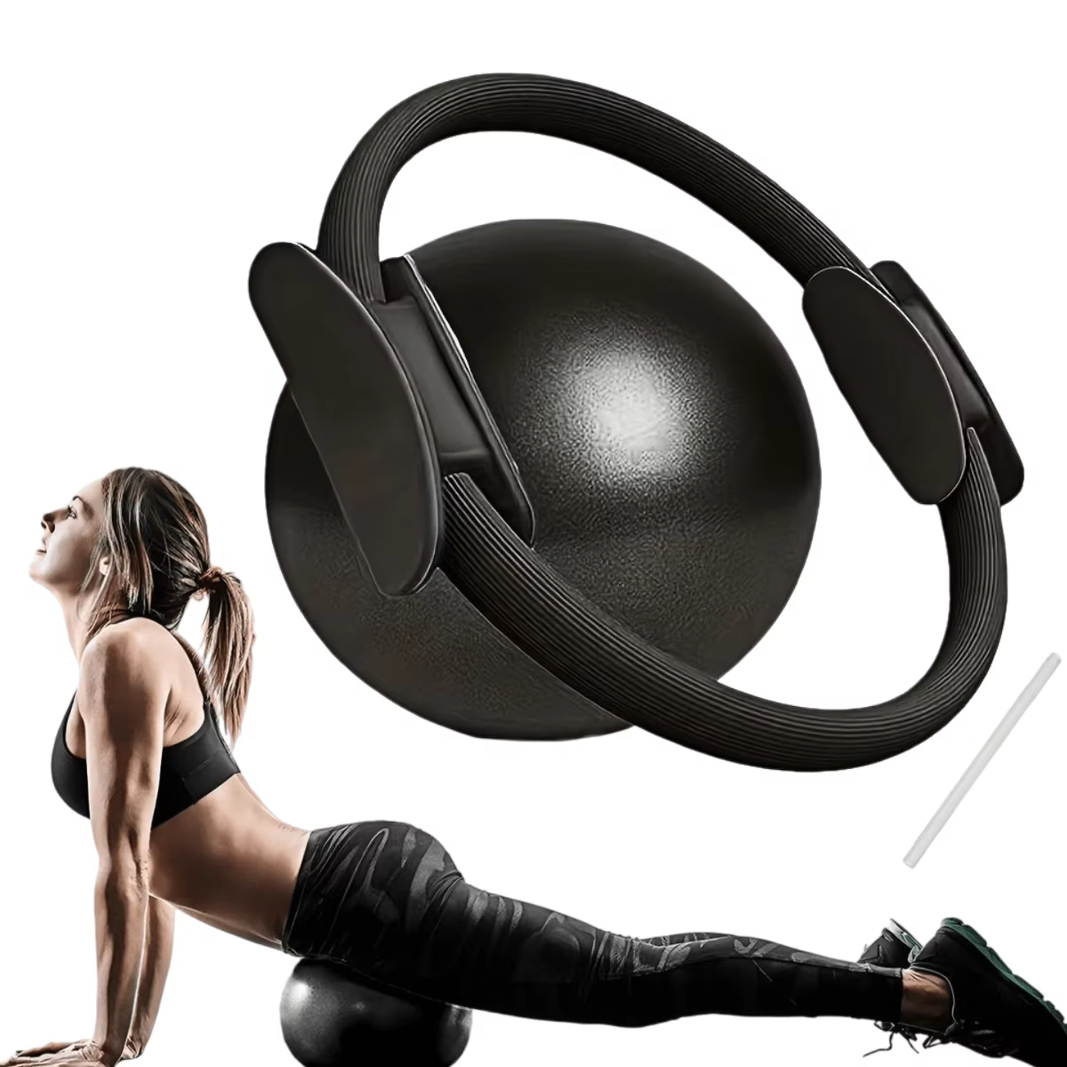 Ensemble de yoga mixte 2 pièces, ballon de Pilates souple de 9 pouces, kit essentiel de Pilates (unisexe) – Le ballon d'exercice idéal de petite taille