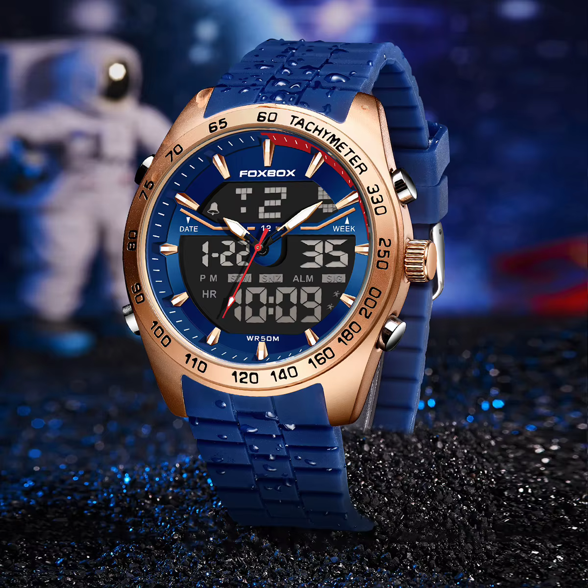 FOXBOX Top marque de luxe affaires montre numérique électronique pour hommes mode militaire étanche