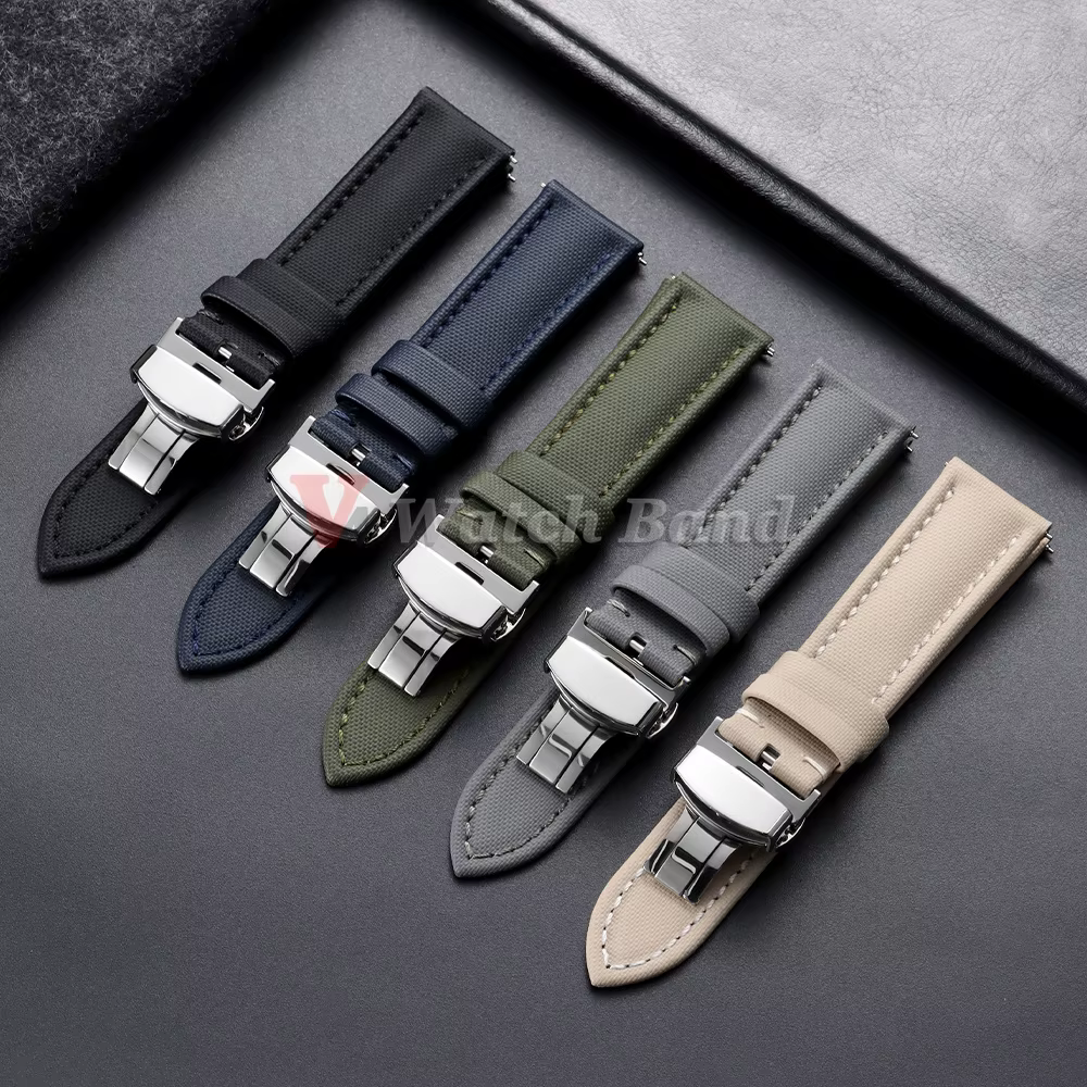 Bracelet de montre en toile de voile premium 18mm 19mm 21mm 20mm 22mm pour Blancpain