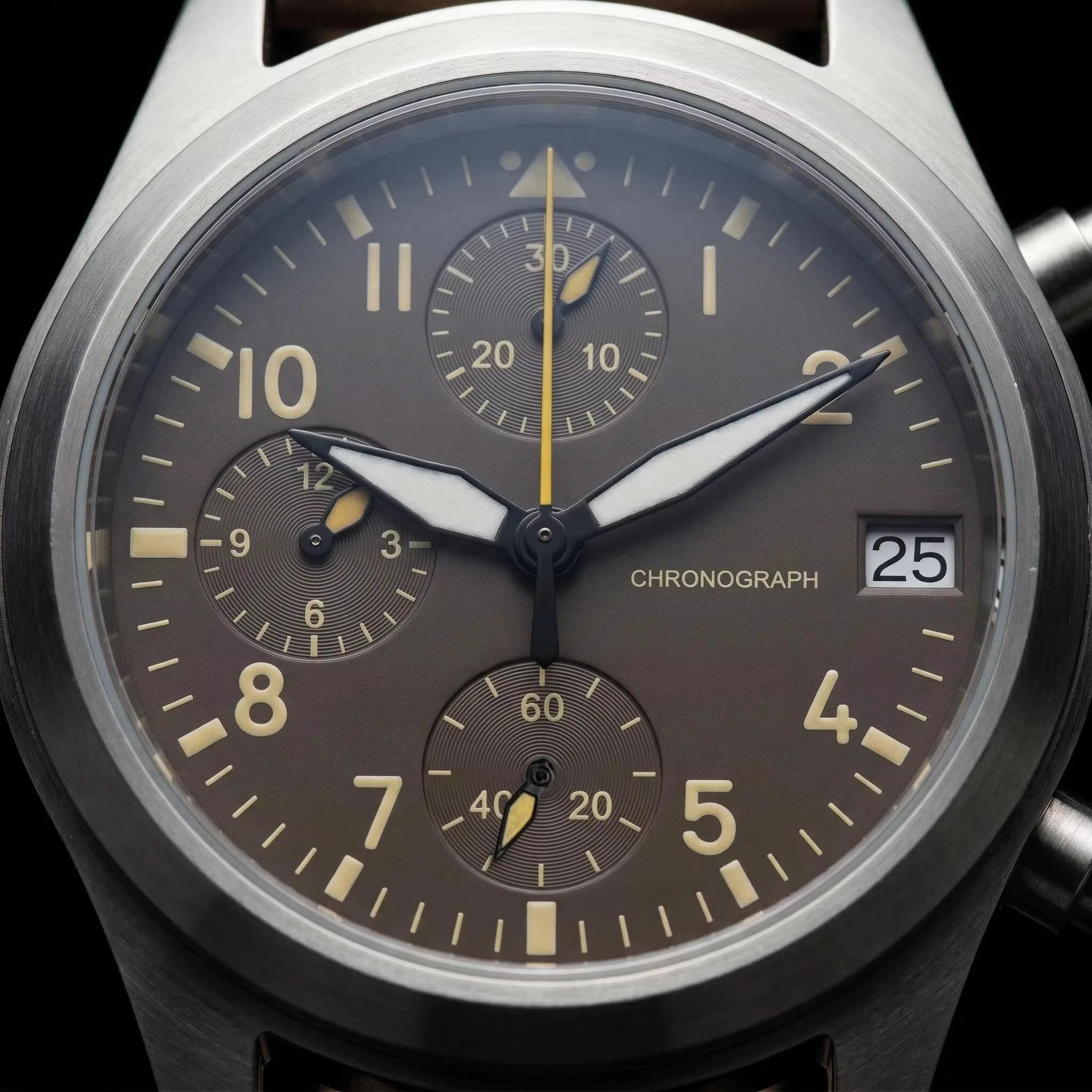 Montre de plongée vintage pour homme en acier de 38 mm
