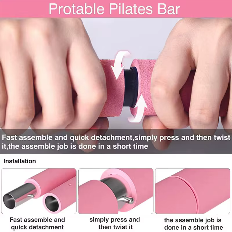 Kit de Yoga et Pilates avec Bandes, Multifonctionnel, Portable, Gym à Domicile, Kit d'Entraînement Complet du Corps