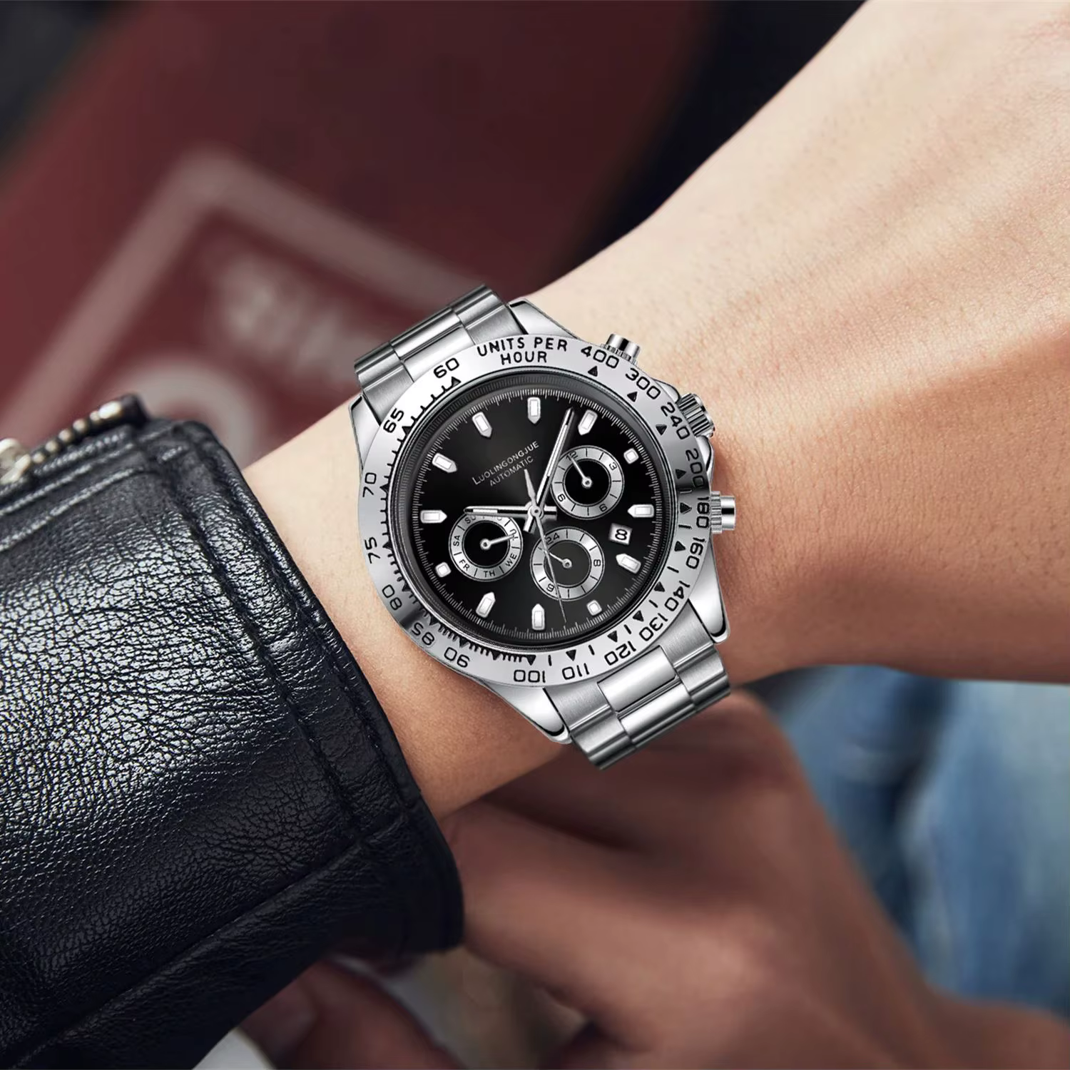 Montre mécanique pour hommes de la série luxe
