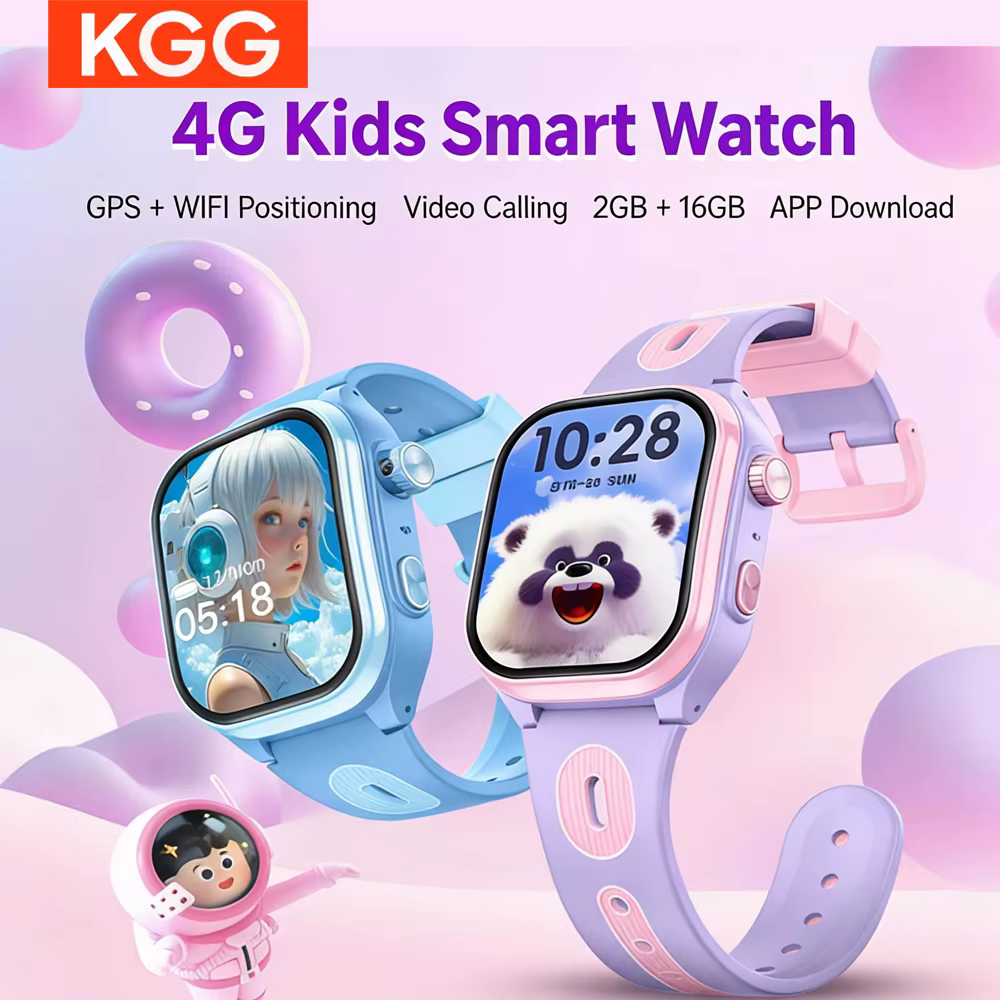 Montre intelligente pour enfants 4G GPS WIFI Appel vidéo Téléchargement d'applications